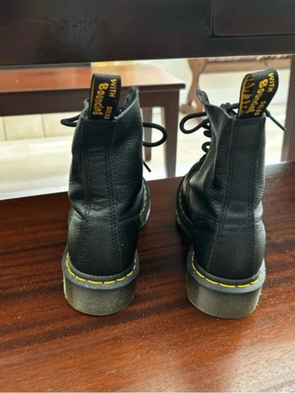 Dr. Martens Black Leather Lace-Up Boots - Picture 2 of 5